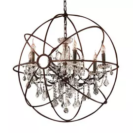 Подвесная люстра Delight Collection Foucault'S Orb 5014-D6 rusty
