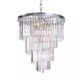 Подвесная люстра Delight Collection Helix KR0262P-10 chrome/clear