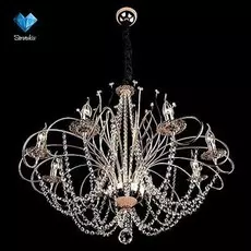 Подвесная люстра Eurosvet 10002 10002/8 золото/прозрачный хрусталь Strotski