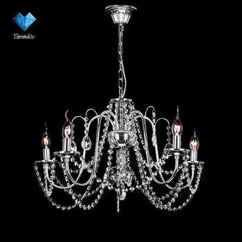 Подвесная люстра Eurosvet 10035 10035/5 хром/прозрачный хрусталь