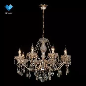 Подвесная люстра Eurosvet 10037 10037/8 золото/тонированный хрусталь S