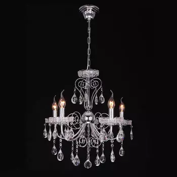 Подвесная люстра Eurosvet 10046/5 хром/прозрачный хрусталь