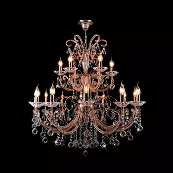 Подвесная хрустальная люстра Gift Eurosvet 2049/12+6 золото Strotskis