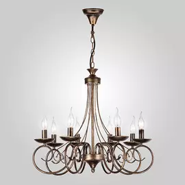 Подвесная люстра Eurosvet Provence 22404/8 черный с золотом