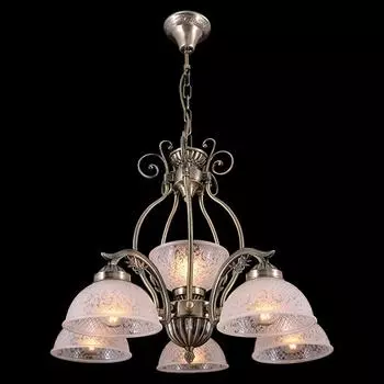 Подвесная люстра Eurosvet 22562 22562/5+1 античная бронза