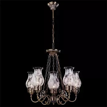 Подвесная люстра Eurosvet 22804 22804/5+1 античная бронза