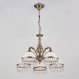 Подвесная люстра Eurosvet Lourence 22823/5 античная бронза