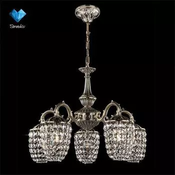 Подвесная люстра Eurosvet 22826 22826/5 античная бронза Strotski