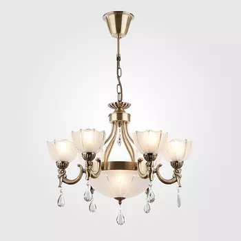 Подвесная люстра Eurosvet 29363 29363/6+2 античная бронза