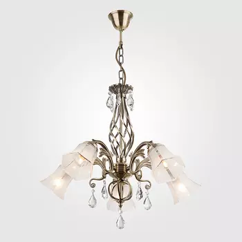 Подвесная люстра Eurosvet 29803 29803/5 античная бронза