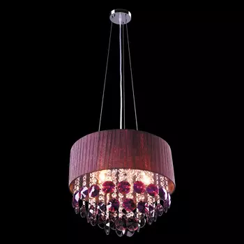 Подвесная люстра Eurosvet 3153 3153/5 хром/гранатовый Strotski