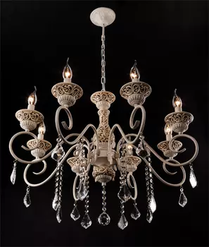 Подвесная люстра Eurosvet 3160 3160/8 белый с золотом/прозрачный хрусталь Strotski