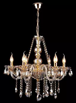 Подвесная люстра Eurosvet 3162 3162/6 золото/тонированный хрусталь Strotski