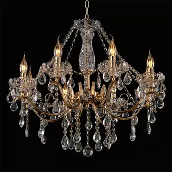 Подвесная люстра Eurosvet 3188 3188/8 золото Strotski