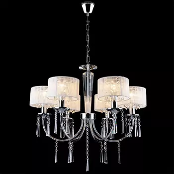 Подвесная люстра Eurosvet 3201 3201/6 хром/белый