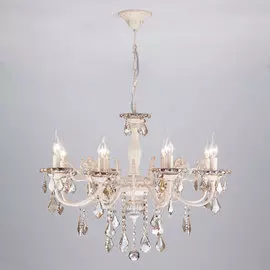 Подвесная люстра Eurosvet Elisha 3281/8 белый с золотом/тонированный х