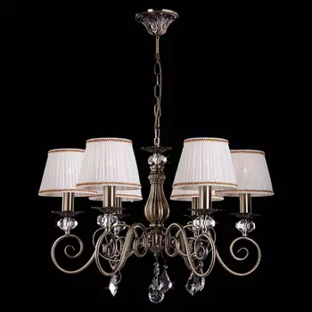 Подвесная люстра Eurosvet 3300 3300/6 античная бронза/прозрачный хрусталь Strotski