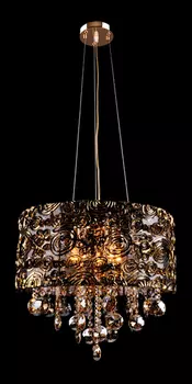 Подвесная люстра Eurosvet 3400 3400/5 золото/тонированный хрусталь Strotski