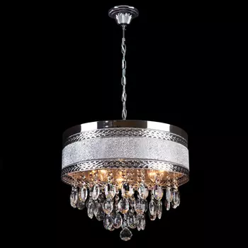 Подвесная люстра Eurosvet 3458/6 хром/прозрачный хрусталь Strotski