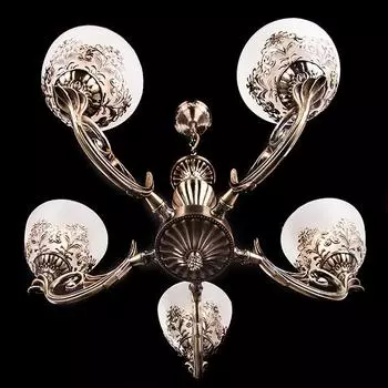 Подвесная люстра Eurosvet 60010 60010/5 античная бронза