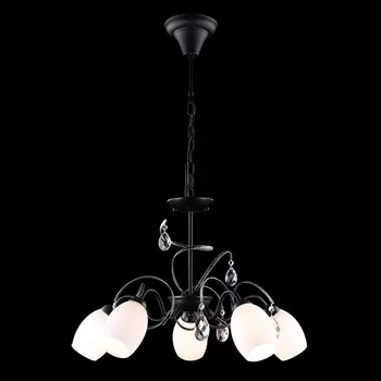 Подвесная люстра Eurosvet 60033 60033/5 черный с серебром