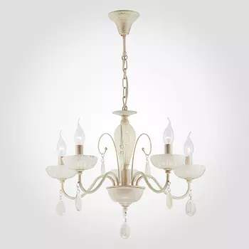 Подвесная люстра Eurosvet 60048 60048/5 белый с золотом