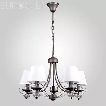 Подвесная люстра Eurosvet 70046 70046/5 серый/хром
