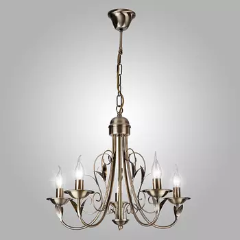 Подвесная люстра Eurosvet Афина 60050/5 античная бронза