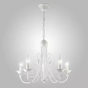 Подвесная люстра Eurosvet Афина 60050/5 глянцевый белый