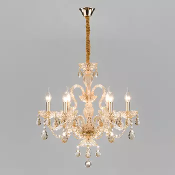 Подвесная люстра Eurosvet Alcedo 10097/6 золото/тонированный хрусталь