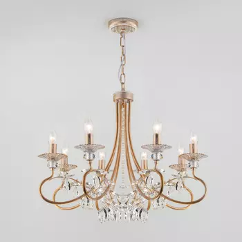 Подвесная люстра Eurosvet Alexandria 60057/8 белый с золотом