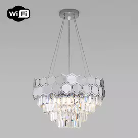 Подвесная люстра Eurosvet Ariana 10124/5 хром/прозрачный хрусталь Stro