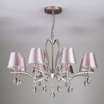 Подвесная люстра Eurosvet Aurelia 10089/8 сатин-никель/прозрачный хрус