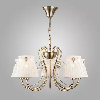 Подвесная люстра Eurosvet Белль 60039/5 античная бронза