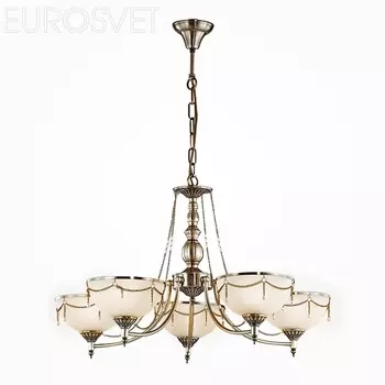 Подвесная люстра Eurosvet Болеро 60058/5 античная бронза