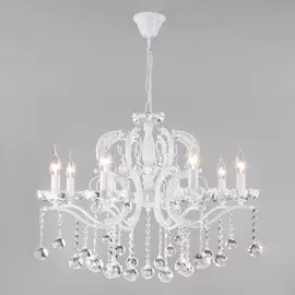 Подвесная люстра Eurosvet Brezza 10107/8 глянцевый белый/прозрачный хр