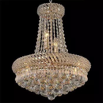 Подвесная люстра Eurosvet Clayton 10148/8 золото/прозрачный хрусталь S