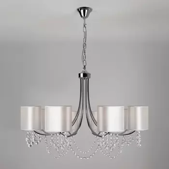 Подвесная люстра Eurosvet Cornella 10084/8 хром/прозрачный хрусталь Strotski