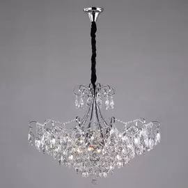 Подвесная хрустальная люстра Crystal Eurosvet 10080/12 хром/прозрачный
