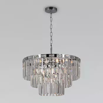 Подвесная люстра Eurosvet Elegante 10130/8 хром/прозрачный хрусталь St
