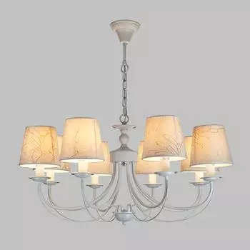 Подвесная люстра Eurosvet Филлис 60025/8 белый с серебром