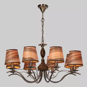Подвесная люстра Eurosvet Элен 60027/8 античная бронза