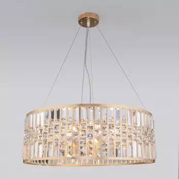 Подвесная люстра Eurosvet Lory 10116/8 золото/прозрачный хрусталь Stro