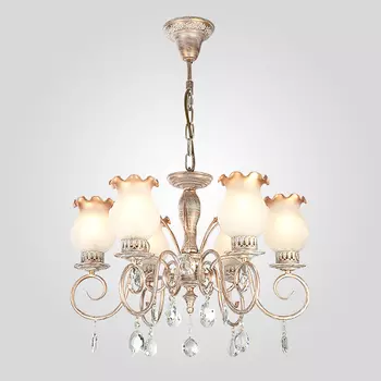 Подвесная люстра Eurosvet Люсси 60009/6 белый с золотом