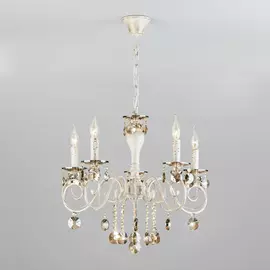 Подвесная люстра Eurosvet Ravenna 10104/5 белый с золотом/тонированный