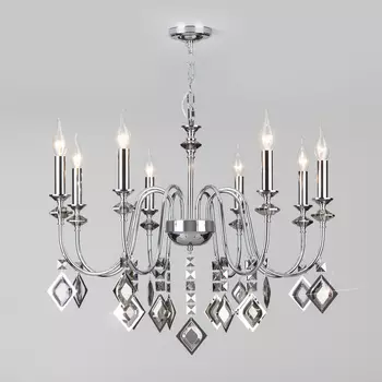 Подвесная люстра Eurosvet Telao 10120/8 хром/дымчатый хрусталь Strotsk