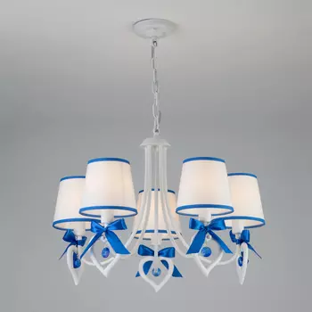 Подвесная люстра Eurosvet Terry 60066/5 белый/синий