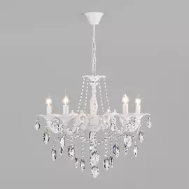 Подвесная люстра Eurosvet Veletta 10108/5 белый/прозрачный хрусталь St