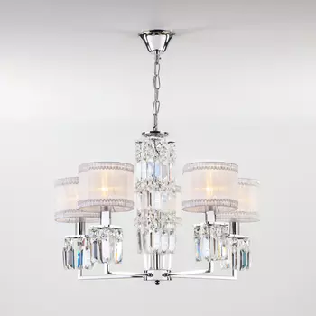 Подвесная люстра Eurosvet Zaffiro 10099/5 хром/прозрачный хрусталь Str