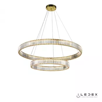 Подвесная люстра ILedex Woodstock 10920P/2-60W-3000K (10/6) GL-CL